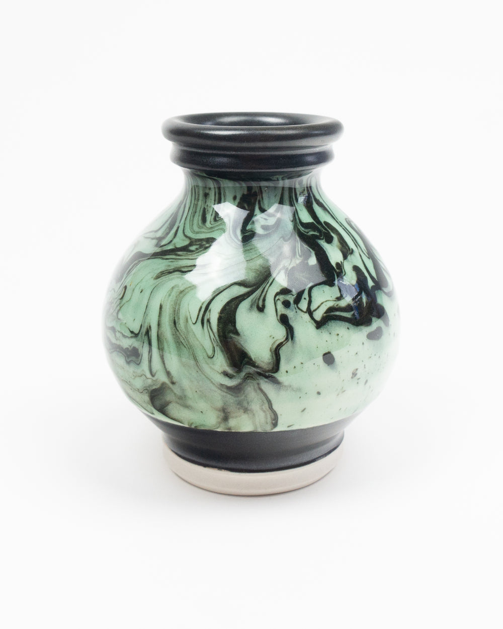 Green Marbleware Bottle Vase