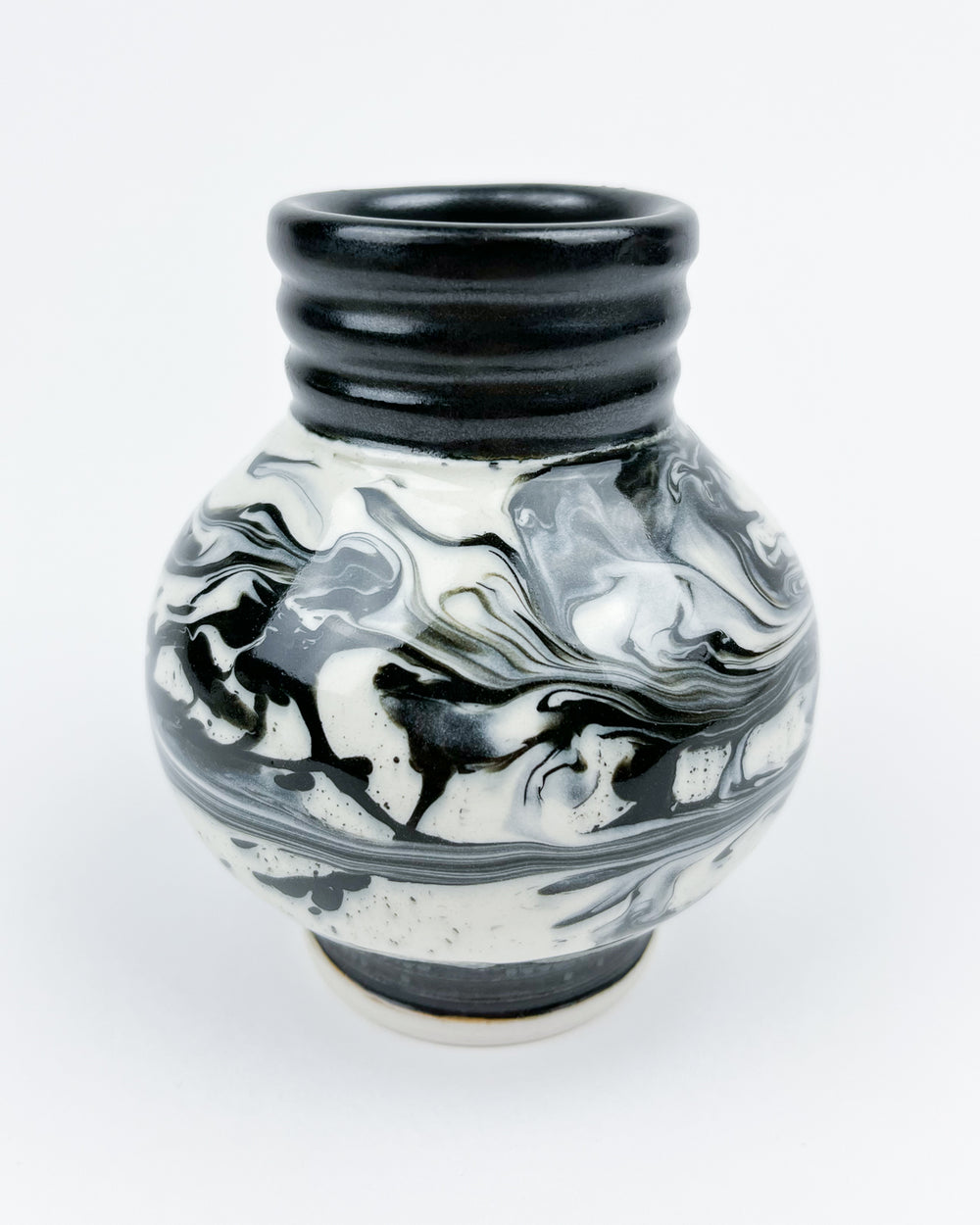 Black and White Marbleware Bottle